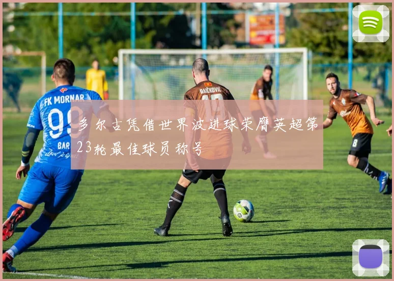 多尔古凭借世界波进球荣膺英超第23轮最佳球员称号